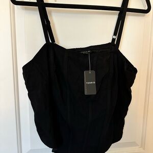 Torrid Black Ruched Bustier Camisole